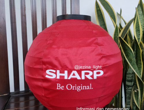 Lampion Gantung Custom Brand – Sharp Electronic – By Jezina Light