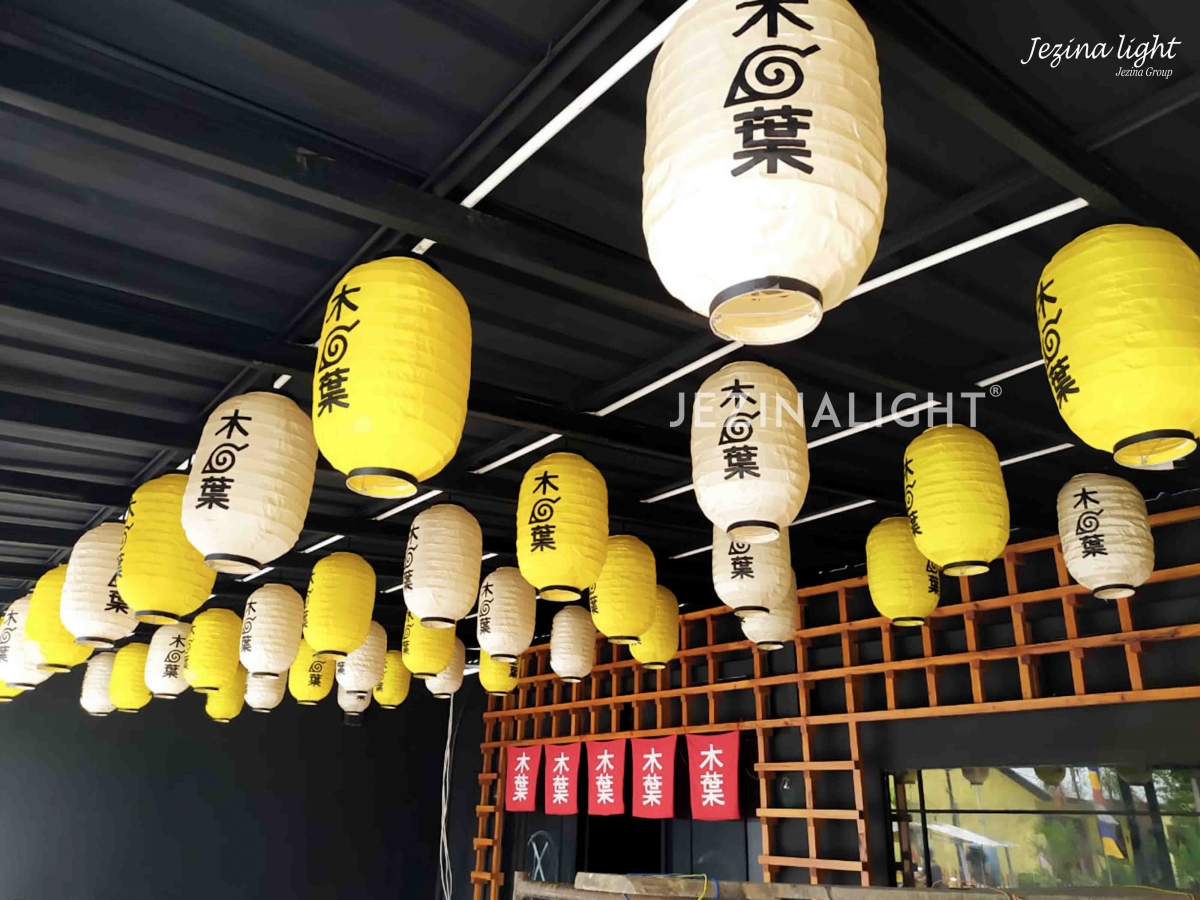 Dekorasi Restoran Jepang Bapak Ricky Bogor JEZINA LIGHT produsen lampion